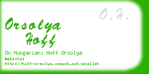 orsolya hoff business card
